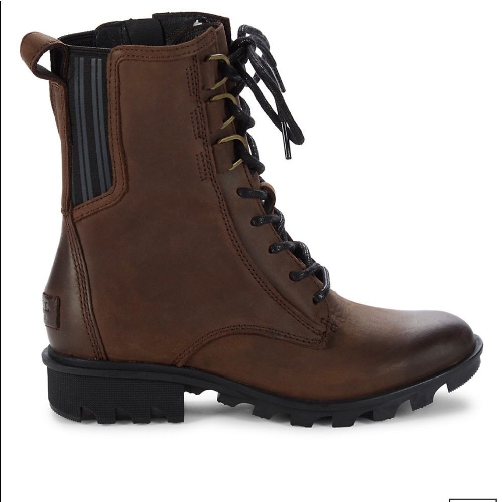 SOREL WOMEN’S PHOENIX Leather Combat Boot Size: - Picture 3 of 11